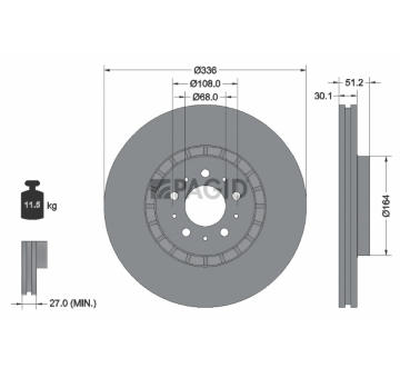 Brzdový kotúč PAGID 54267