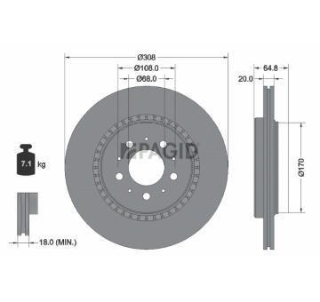 Brzdový kotúč PAGID 54268