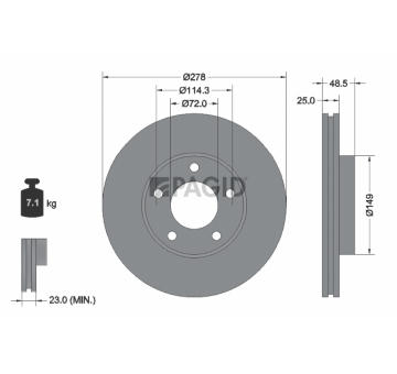 Brzdový kotúč PAGID 54303