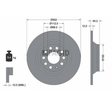 Brzdový kotúč PAGID 54325