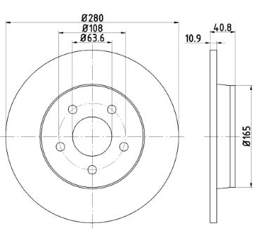 Brzdový kotúč PAGID 54338