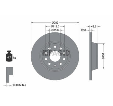 Brzdový kotúč PAGID 54408