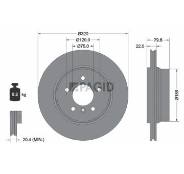 Brzdový kotúč PAGID 54416