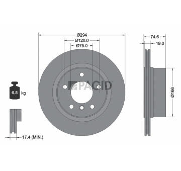 Brzdový kotúč PAGID 54461