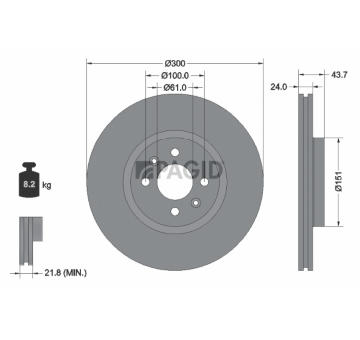 Brzdový kotúč PAGID 54495
