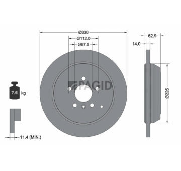 Brzdový kotúč PAGID 54508