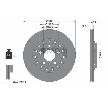 Brzdový kotúč PAGID 54523