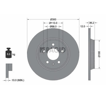 Brzdový kotúč PAGID 54601