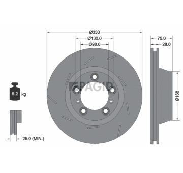 Brzdový kotouč PAGID 55143NYC