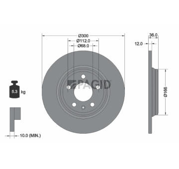 Brzdový kotouč PAGID 55828NC
