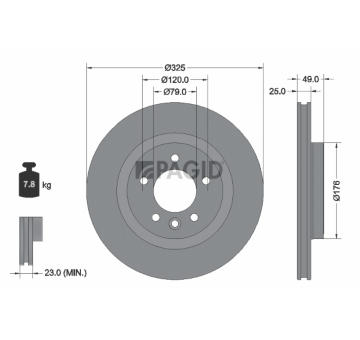 Brzdový kotouč PAGID 56078NC