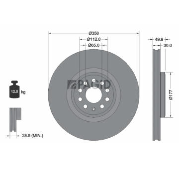 Brzdový kotouč PAGID 56375NHC