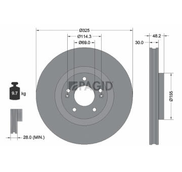 Brzdový kotouč PAGID 56418NC