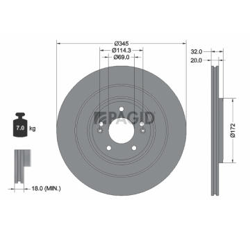 Brzdový kotouč PAGID 56494NC