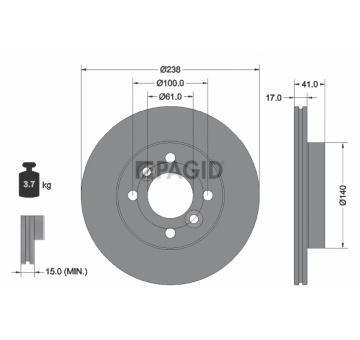 Brzdový kotouč PAGID 56509NC