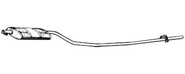 Střední tlumič výfuku WALKER 03541
