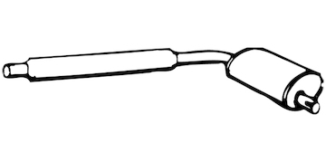 Střední tlumič výfuku WALKER 08533