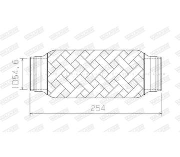 Zvlněná trubka, výfukový systém WALKER 08938