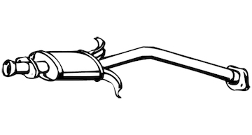 Střední tlumič výfuku WALKER 09557