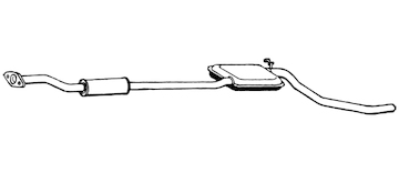 Střední tlumič výfuku WALKER 09574