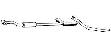 Střední tlumič výfuku WALKER 09575