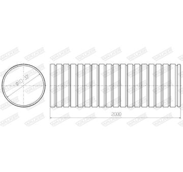 Zvlněná trubka, výfukový systém WALKER 09903