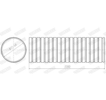Zvlněná trubka, výfukový systém WALKER 09913