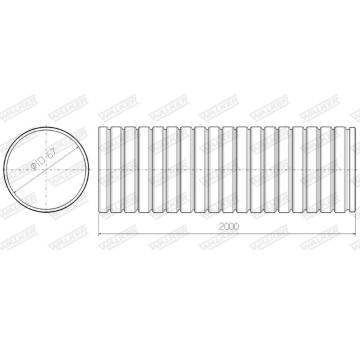 Zvlněná trubka, výfukový systém WALKER 09914