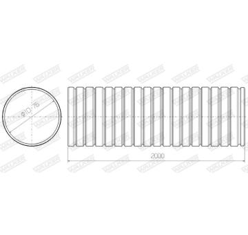 Zvlněná trubka, výfukový systém WALKER 09916