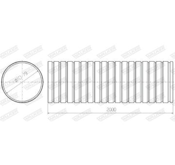 Zvlněná trubka, výfukový systém WALKER 09917