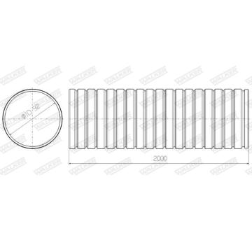 Zvlněná trubka, výfukový systém WALKER 09927