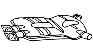 Střední tlumič výfuku WALKER 14016