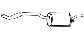 Zadní tlumič výfuku WALKER 14017