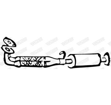 Predni tlumic vyfuku WALKER 14899