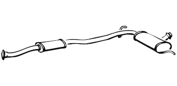 Střední tlumič výfuku WALKER 15110
