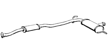 Střední tlumič výfuku WALKER 15536