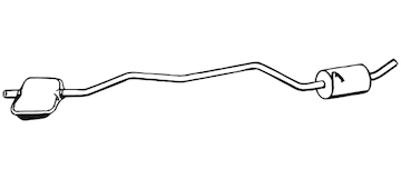 Střední tlumič výfuku WALKER 17708