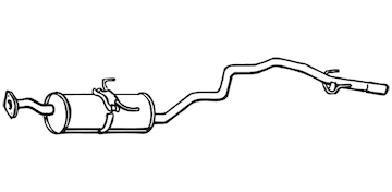 Střední tlumič výfuku WALKER 18231