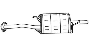 Zadní tlumič výfuku WALKER 18753