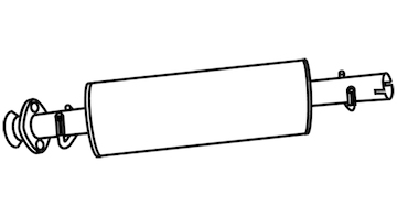 Střední tlumič výfuku WALKER 18815