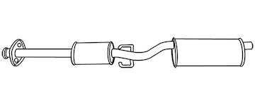 Střední tlumič výfuku WALKER 18883