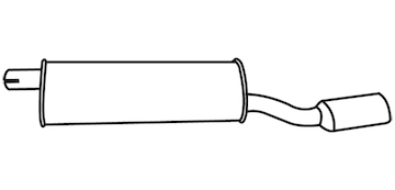 Zadní tlumič výfuku WALKER 19354