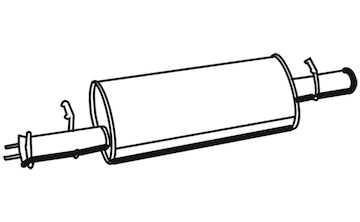 Střední tlumič výfuku WALKER 19608