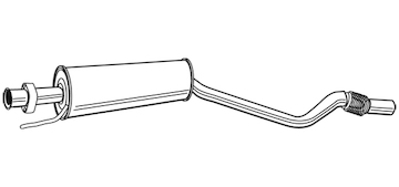 Střední tlumič výfuku WALKER 19968