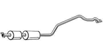 Střední tlumič výfuku WALKER 22605