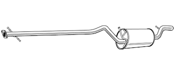 Střední tlumič výfuku WALKER 22654