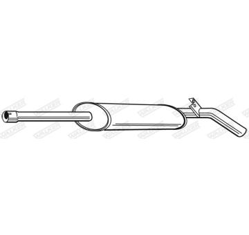 Stredný tlmič výfuku WALKER 23040