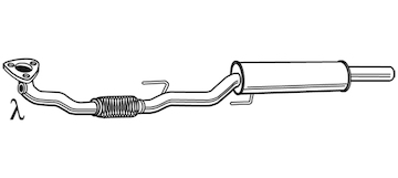 Střední tlumič výfuku WALKER 23665