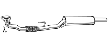 Střední tlumič výfuku WALKER 23685