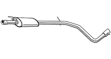 Střední tlumič výfuku WALKER 23923